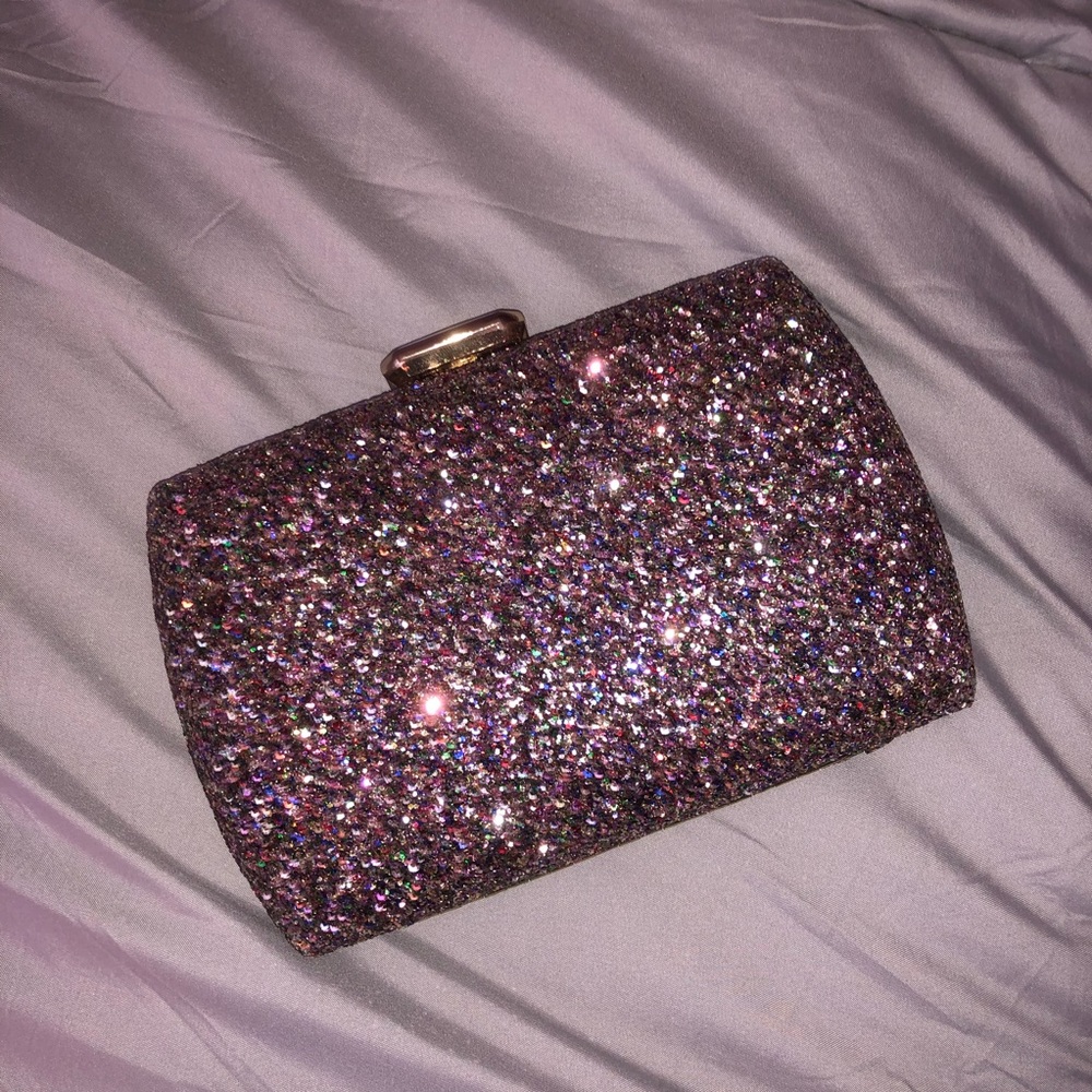 Multicolor glitter clutch